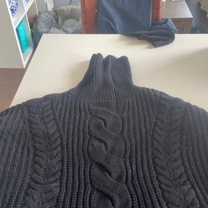 Black oversized knit sweater